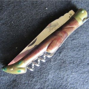 Veritable Laguiole Inox France Folding Corkscrew